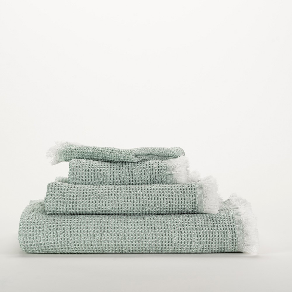 Bees Egyptian Cotton Towels 210 by Designer Abyss & Habidecor in Aqua Blue